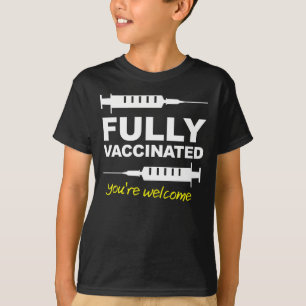完全にワクチン接種済み 子供用トップス Tシャツ