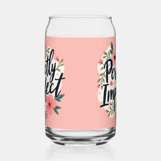 完全に不完全なフローラタイポグラフィ引用文 ガラス缶 (右)