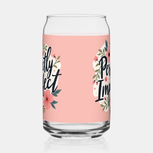 完全に不完全なフローラタイポグラフィ引用文 ガラス缶 (左)