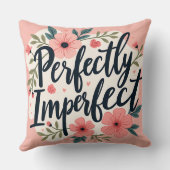 完全に不完全なフローラタイポグラフィ引用文 クッション (裏面)