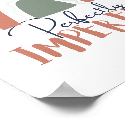 完全に不完全な引用文と可愛ガーリーい虹 ポスター (角)