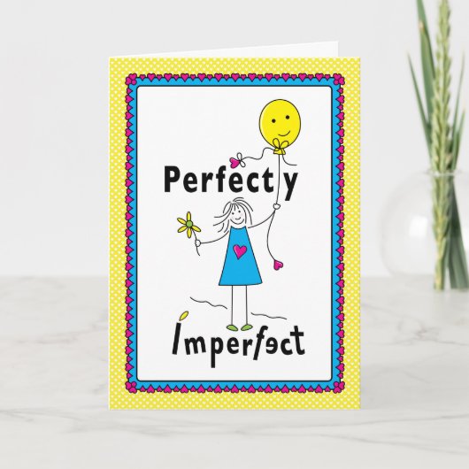 完全に不完全な1_グリーティングカード5"x7" カード (正面)