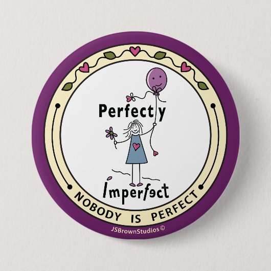 完全に不完全な1A_丸型ボタンピン3" 缶バッジ (正面)