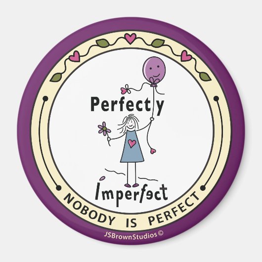 完全に不完全な1A_丸磁石3" マグネット (正面)