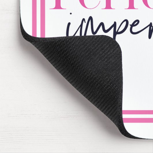 完全に不完全ストライプなやる気を起こさせる名門私立校風の マウスパッド (コーナー)