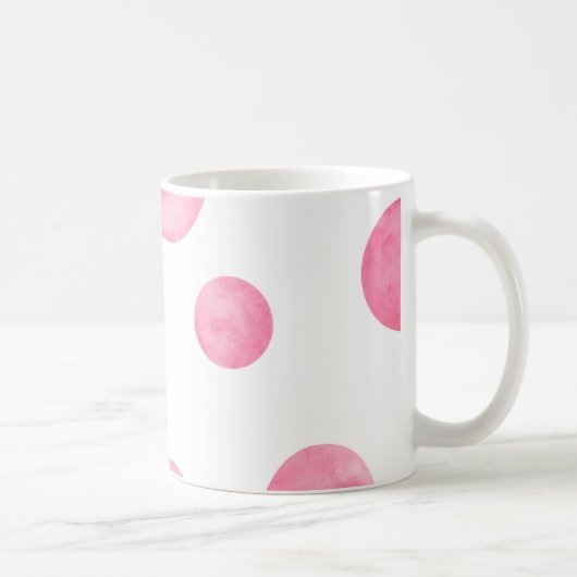 🔘完全に丸い：タイムレスドットのマグカップ コーヒーマグカップ (右)