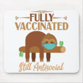 完全に予防接種された反社会的な眠いナマケモノ マウスパッド (正面)