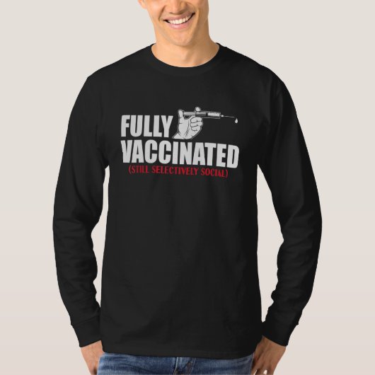 完全に予防接種された反社会的な選択的Soci Tシャツ (正面)