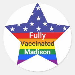 完全に予防接種された星 ラウンドシール