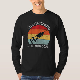 完全に予防接種はまだ反社会的おもしろいかわいいVint Tシャツ