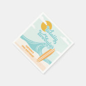 完全に二つ星!サーフビーチ2nd誕生日 スタンダードカクテルナプキン (角)