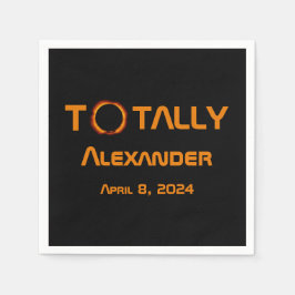 完全に個人的な2024 太陽の Eclipse スタンダードカクテルナプキン