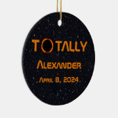 完全に個人的な2024 太陽の Eclipse セラミックオーナメント (右)