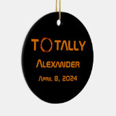 完全に個人的な2024 太陽の Eclipse セラミックオーナメント (右)