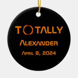 完全に個人的な2024 太陽の Eclipse セラミックオーナメント