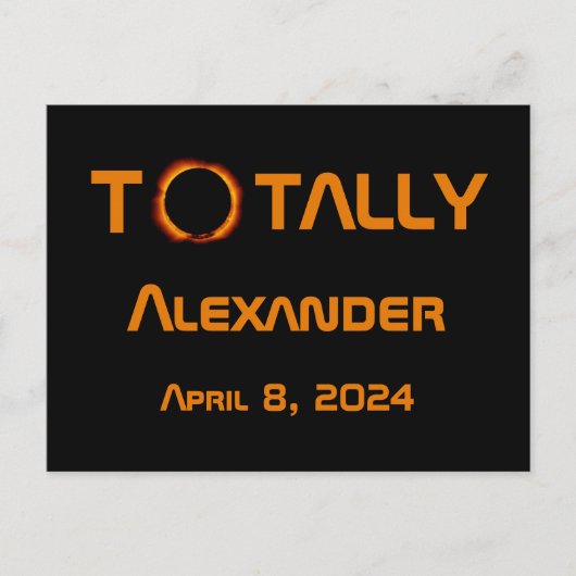 完全に個人的な2024 太陽の Eclipse ポストカード (正面)