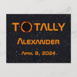 完全に個人的な2024 太陽の Eclipse ポストカード