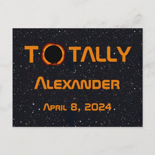 完全に個人的な2024 太陽の Eclipse ポストカード (正面)