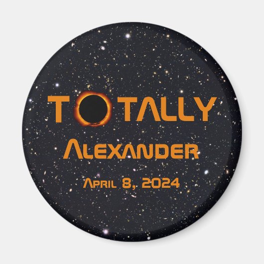 完全に個人的な2024 太陽の Eclipse マグネット (正面)