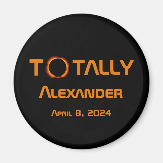 完全に個人的な2024 太陽の Eclipse マグネット (正面)