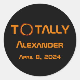 完全に個人的な2024 太陽の Eclipse ラウンドシール