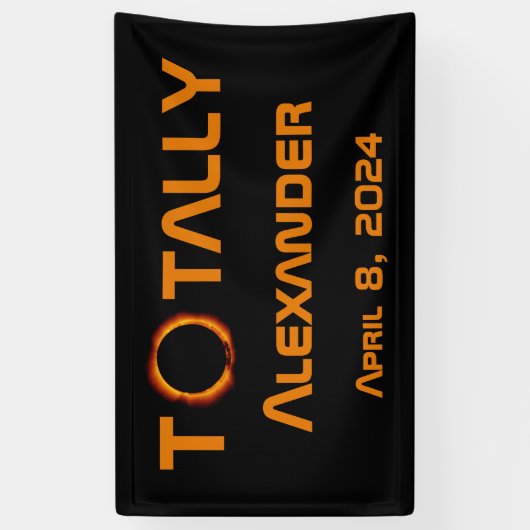 完全に個人的な2024 太陽の Eclipse 横断幕 (縦)