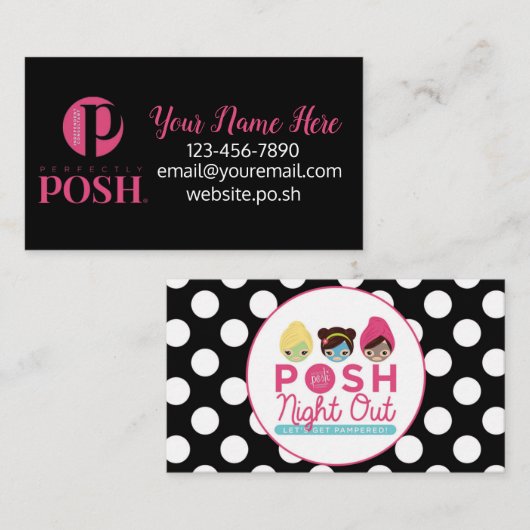 完全に優雅でカスタムな名刺の点 名刺 (正面/裏面)