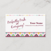 完全に優雅な名刺、優雅なBoho 名刺 (裏面)