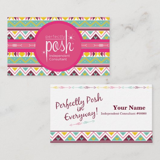 完全に優雅な名刺、優雅なBoho 名刺 (正面/裏面)