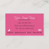 完全に優雅な名刺 名刺 (裏面)