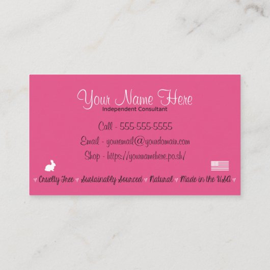 完全に優雅な名刺 名刺 (裏面)