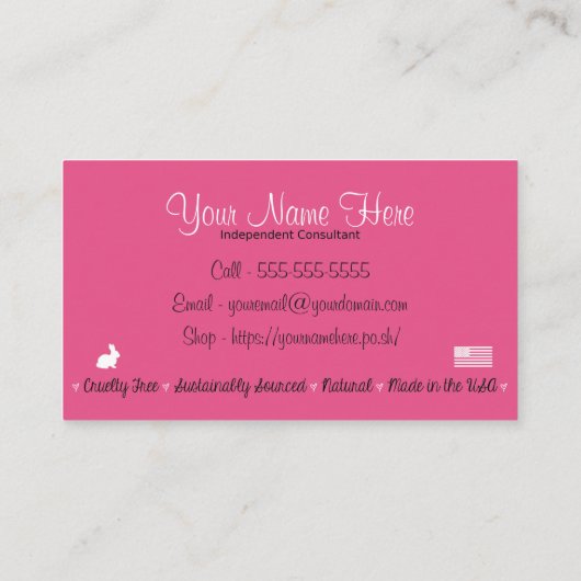 完全に優雅な名刺 名刺 (裏面)