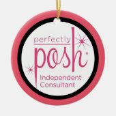 完全に優雅な独立したコンサルタントのギフト セラミックオーナメント (正面)