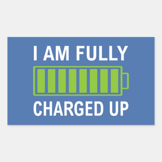 完全に充電された 長方形シール (正面)