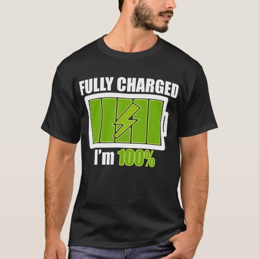完全に充電した_BATTERY Tシャツ (正面)