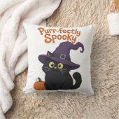 完全に可愛いハロウィン猫 クッション (ブランケット)