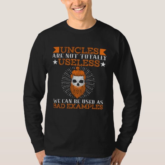 完全に役に立たないおじさんのダメな例 父の日 Tシャツ (正面)