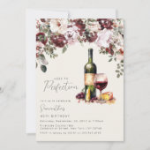 完全に成熟した | ワイン誕生日パーティー 招待状 (正面)