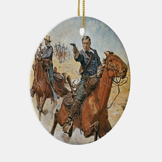 完全に本当に: 1870年代(coの米国の騎兵隊の兵士 セラミックオーナメント (右)