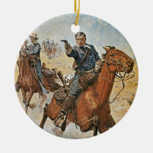完全に本当に: 1870年代(coの米国の騎兵隊の兵士 セラミックオーナメント