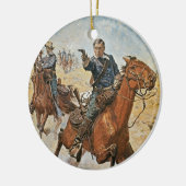 完全に本当に: 1870年代(coの米国の騎兵隊の兵士 セラミックオーナメント (左)