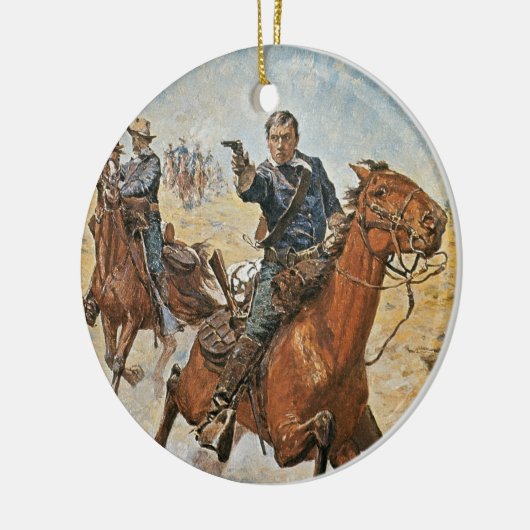 完全に本当に: 1870年代(coの米国の騎兵隊の兵士 セラミックオーナメント (左)