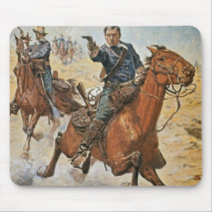 完全に本当に: 1870年代(coの米国の騎兵隊の兵士 マウスパッド