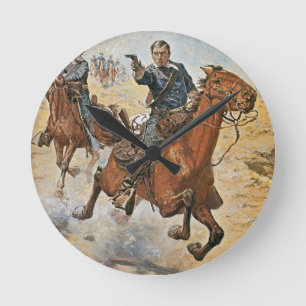 完全に本当に: 1870年代(coの米国の騎兵隊の兵士 ラウンド壁時計
