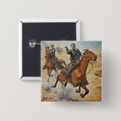 完全に本当に: 1870年代(coの米国の騎兵隊の兵士 缶バッジ (正面&裏面)