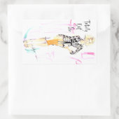 完全に点在する 長方形シール (バッグ)