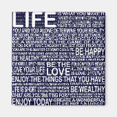 完全に生きる、生きる愛の笑い学を生きるやる気を起こさせる。 マグネット (正面)