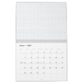 完全に白い特徴のない表面が カレンダー (3月 2027)