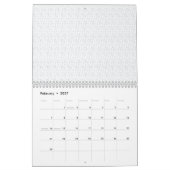 完全に白い特徴のない表面が カレンダー (2月 2027)