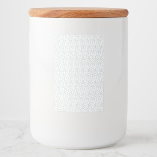 完全に白い特徴のない表面が フードラベル (正面)